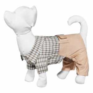 Костюм для собак с зелёной рубашкой (L)