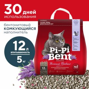 Комкующийся наполнитель "Нежный Прованс" (пакет), 12 л (5 кг)