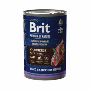 Консервы с ягненком и гречкой для взрослых собак всех пород с чувствительным пищеварением (410 г)