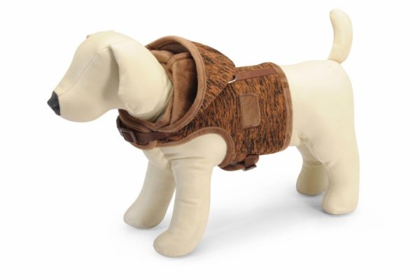 Шлейка с капюшоном зимняя, коричневая (150 г)