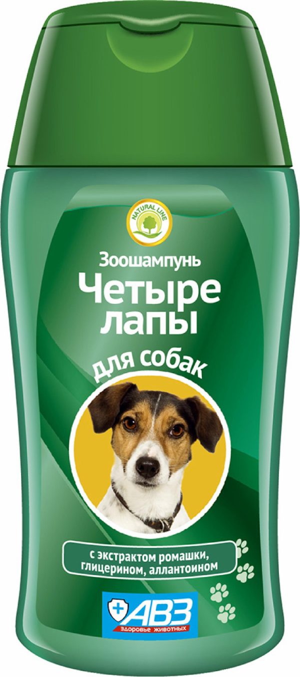Шампунь "Четыре лапы" для ежедневного мытья лап у собак (180 г)