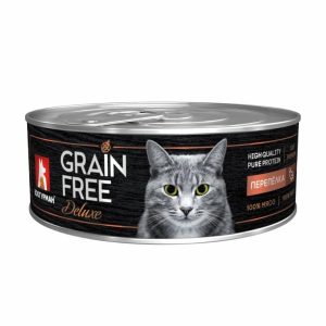 Консервы для кошек "GRAIN FREE" со вкусом перепёлки (100 г)