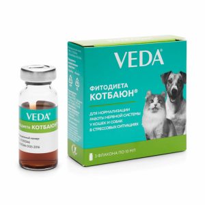 Фитодиета Кот Баюн для коррекции поведения собак и кошек, настой, 3 флакона по 10 мл. (10 г)