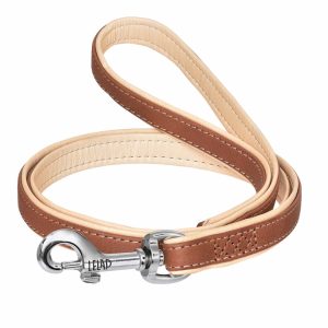 Поводок Joli из натуральной кожи, ш 18 мм, длина 1,2м, коричневый 25кл21 (1.8смх1.2м)