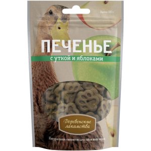 Печенье с уткой и яблоками (100 г)