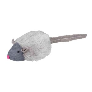 Игрушка для кошки "Мягкая мышка с микрочипом" (пищит при касании), 6,5 см (10 г)