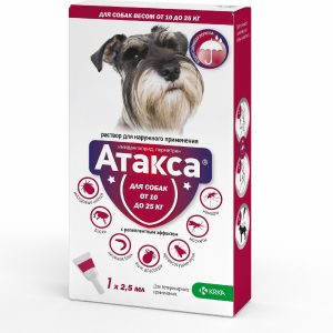 Атакса, раствор для наружного применения  для собак от 10 до 25 кг (110 г)