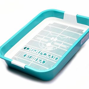 Туалет "Премиум" для кошек с сеткой и высокими ножками, 37x27x7 см (400 г)