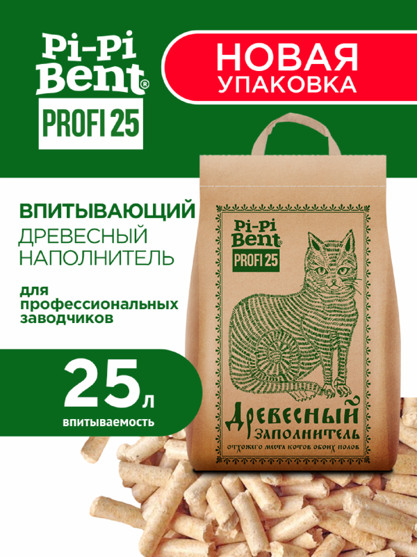 Древесный наполнитель, 25 л (бумажный пакет) (25 л)