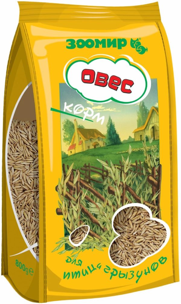 Корм для птиц и грызунов "Овес", пакет (500 г)