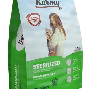 Сухой корм для стерилизованных кошек и кастрированных котов с индейкой (400 г)
