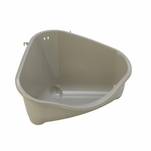 Туалет для грызунов pet's corner угловой большой, 49х33х26, теплый серый (Бельгия) (400 г)