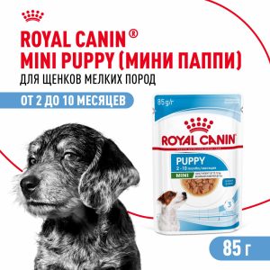 Для щенков мелких пород в возрасте до 10 месяцев, кусочки в соусе, Mini Puppy (1 шт)