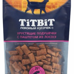 Хрустящие подушечки для кошек с паштетом из лосося (60 г)