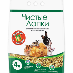 Древесный наполнитель для грызунов, 4 л (1.5 кг)