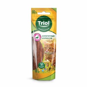 Аппетитные колбаски из утки с лососем для кошек (40 г)