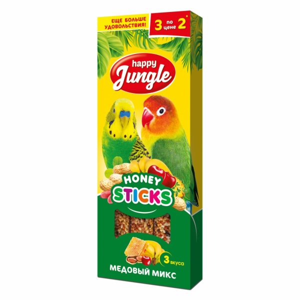 Палочки для птиц медовый микс 3 шт 90 гр (90 г)