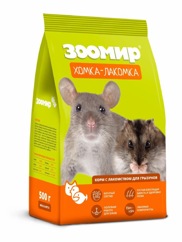 Корм-лакомство для грызунов "Хомка-лакомка" (500 г)