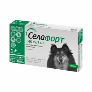 Селафорт для собак 20,1 - 40 кг, 240мг/2мл, 1 пипетка (20 г)