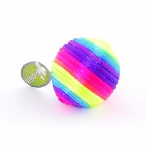 Игрушка для кошек "Радужный мячик" с погремушкой (10 г)
