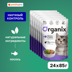 "Упаковка" для стерилизованных кошек лосось в соусе (24 шт)