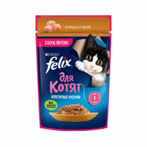 Аппетитные кусочки для котят, с курицей в желе, 1 шт (1 шт)