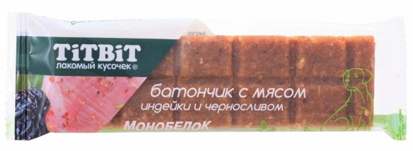 Батончик с мясом индейки и черносливом для собак (40 г)