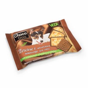 CHOCO DOG печенье в молочном шоколаде, лакомство для собак (30 г)