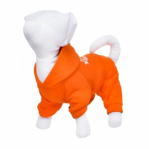 Костюм для собак с капюшоном, оранжевый (XL)